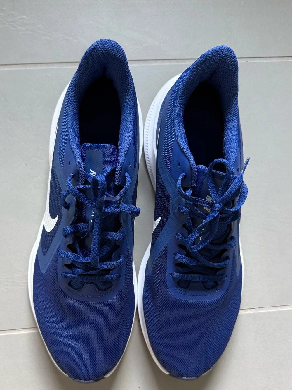 Nike Blue Mesh Running Shoes with White Swoosh